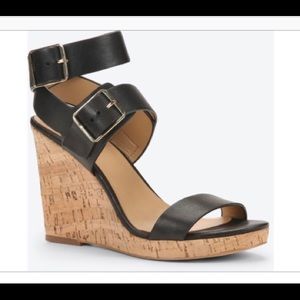 Ann Taylor Sylvie Leather Wedges